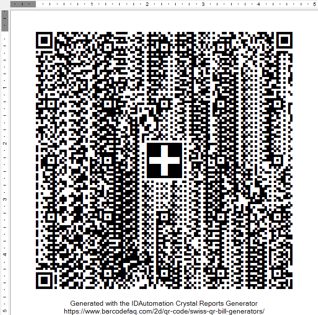 Swiss QR Bill Example in Crystal Reports