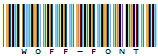 This barcode was created using a WOFF font.